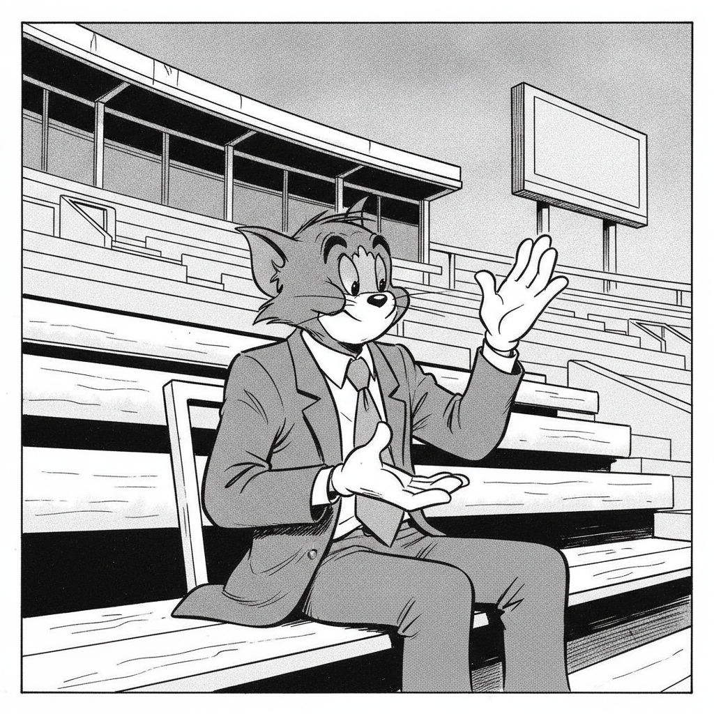me puedes crear una imagen de tom de tom y jerry en las gra…