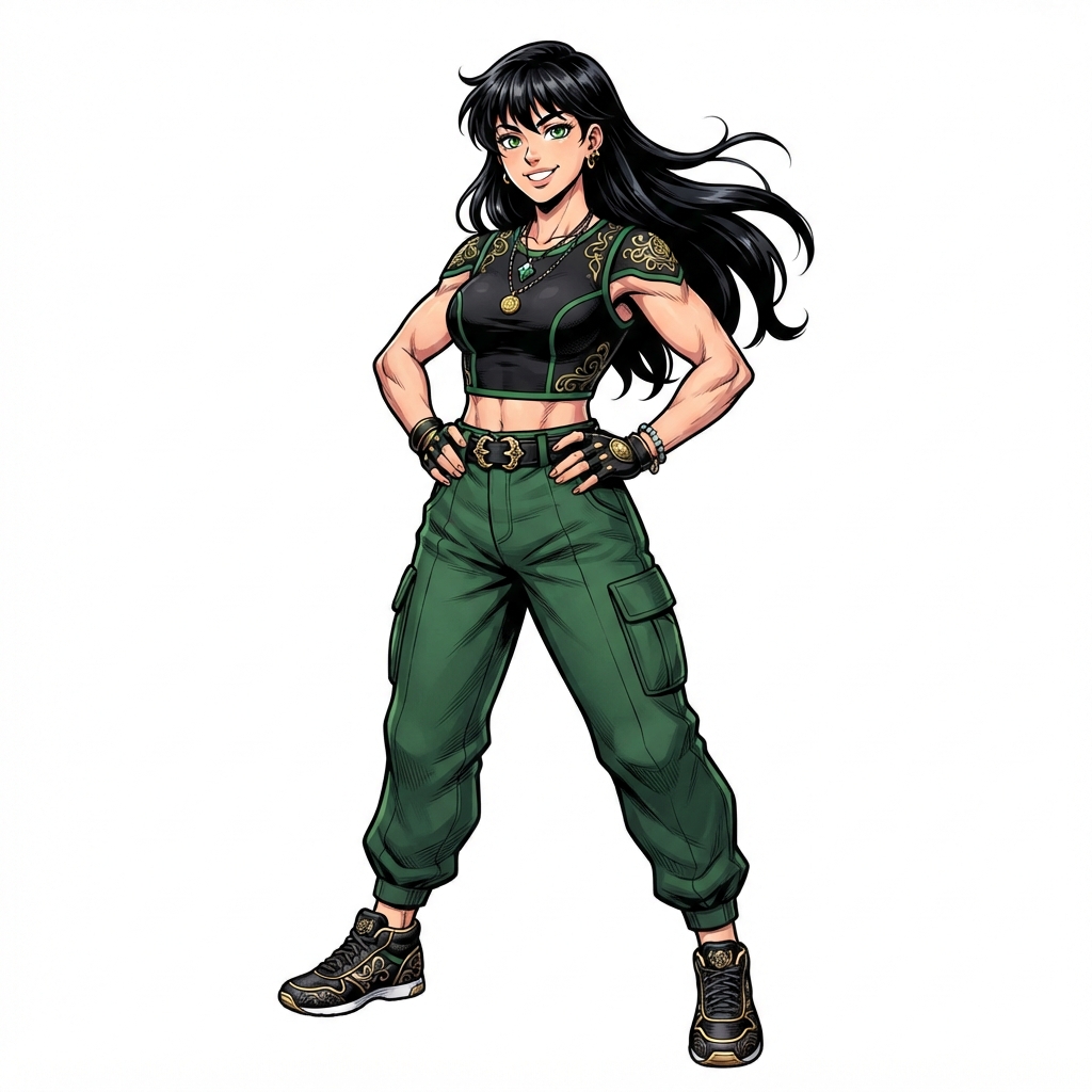 JoJo, Human, Female, Young Adult, Long Hair, Black Hair, Ha…