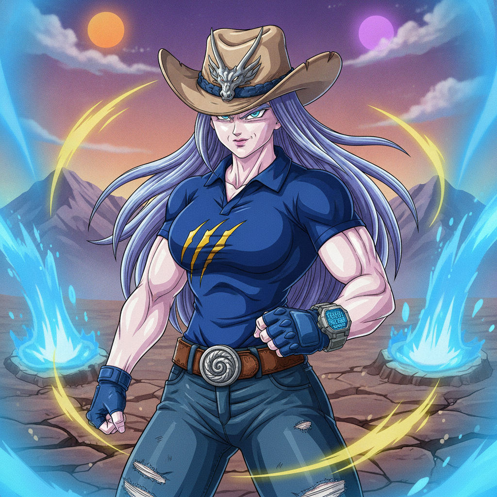 anime, dragon ball, Female, mature, muscular, pale skin, bl…