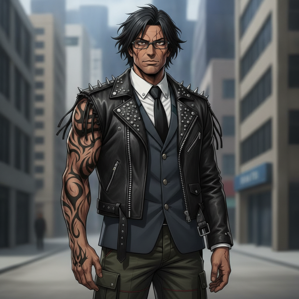 semi-realistic, demon, my hero academia, Male, mature, musc…