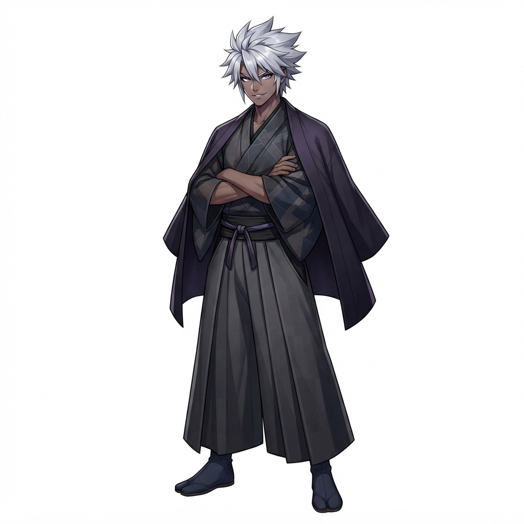 Modern Anime, Human, Male, Young Adult, Spiky Hair, Silver …