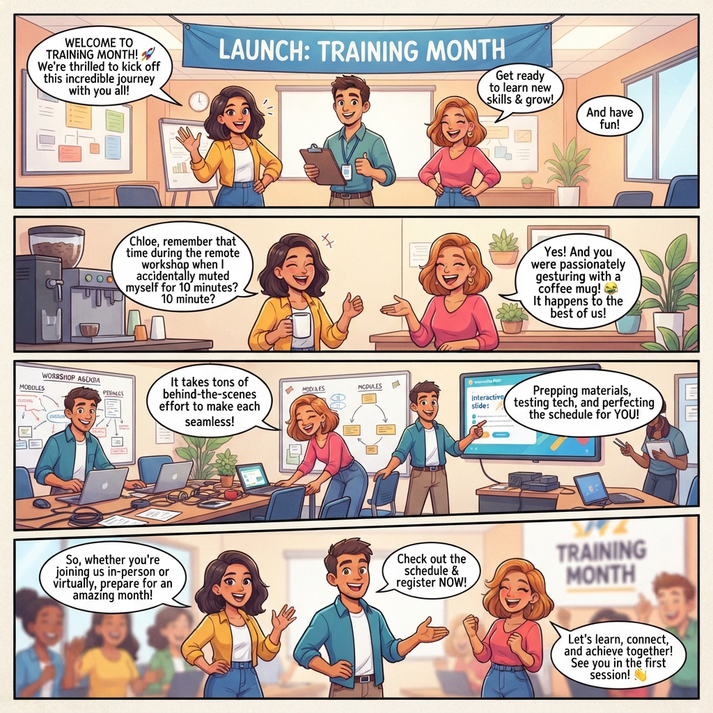 1 – Vidéo de lancement du Mois de la Formation
Créer une vi…